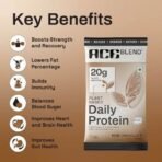 Ace Blend 20g Premium Plant based Protein Powder & Superfoods (15 Servings) | Raw Chocolate | Daily Protein | 4 Vital Greens | 4 Antioxidants | 3 Probiotics | Blended for all ages | 100% Gut Friendly - Fast UK Delivery - Image 6