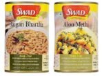 SWAD Ready To Eat North Indian Combo Pack Of Baigan Bharta/Aloo Methi Instant Mix Vegetarian with No Added Preservative And Colours - 450gm Each (Pack of 2) - Fast UK Delivery - Image 2