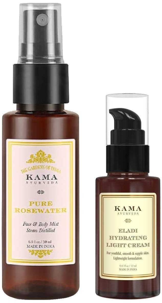 uk51EDg3IoFAL-1-1.jpg KAMA AYURVEDA ELADI HYDRATING LIGHT CREAM 12GM & Kama Ayurveda Pure Rose Combo - Fast UK Delivery - Image 1