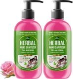 Parle Ropvatika 1 Liter Rose Herbal Hand Sanitizer, 4-Hour Protection, Natural Ingredients (Rose 500ml x 2 (1 Liter)) - Fast UK Delivery - Image 2
