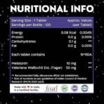 nutrabud Melatonin 10 Mg - 120 Veg Tablets - For Sleep Support,Nerve Relaxation,And Stress Relief - Non-Habit Forming For Men & Women (120 Count (Pack Of 1),Unflavoured),120 Capsule - Fast UK Delivery - Image 3
