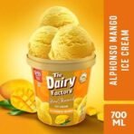 Kwality Wall's The Dairy Factory Alphonso Mango Icecream Tub, 700 ml - Fast UK Delivery - Image 3