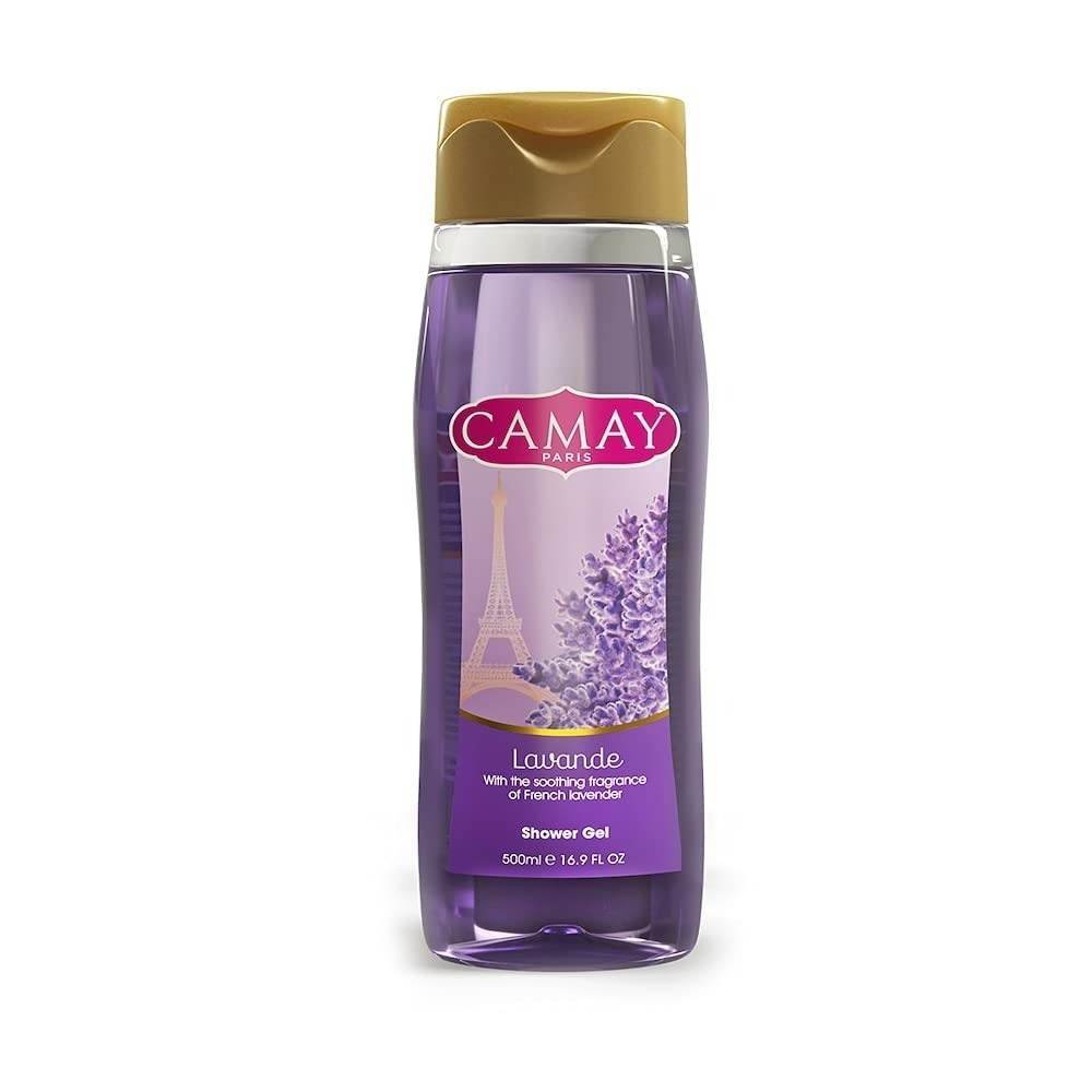 uk51FM9z9bsL-1.jpg Camay Paris Lavande Shower Gel, Purple, 500 ml - Fast UK Delivery - Image 1