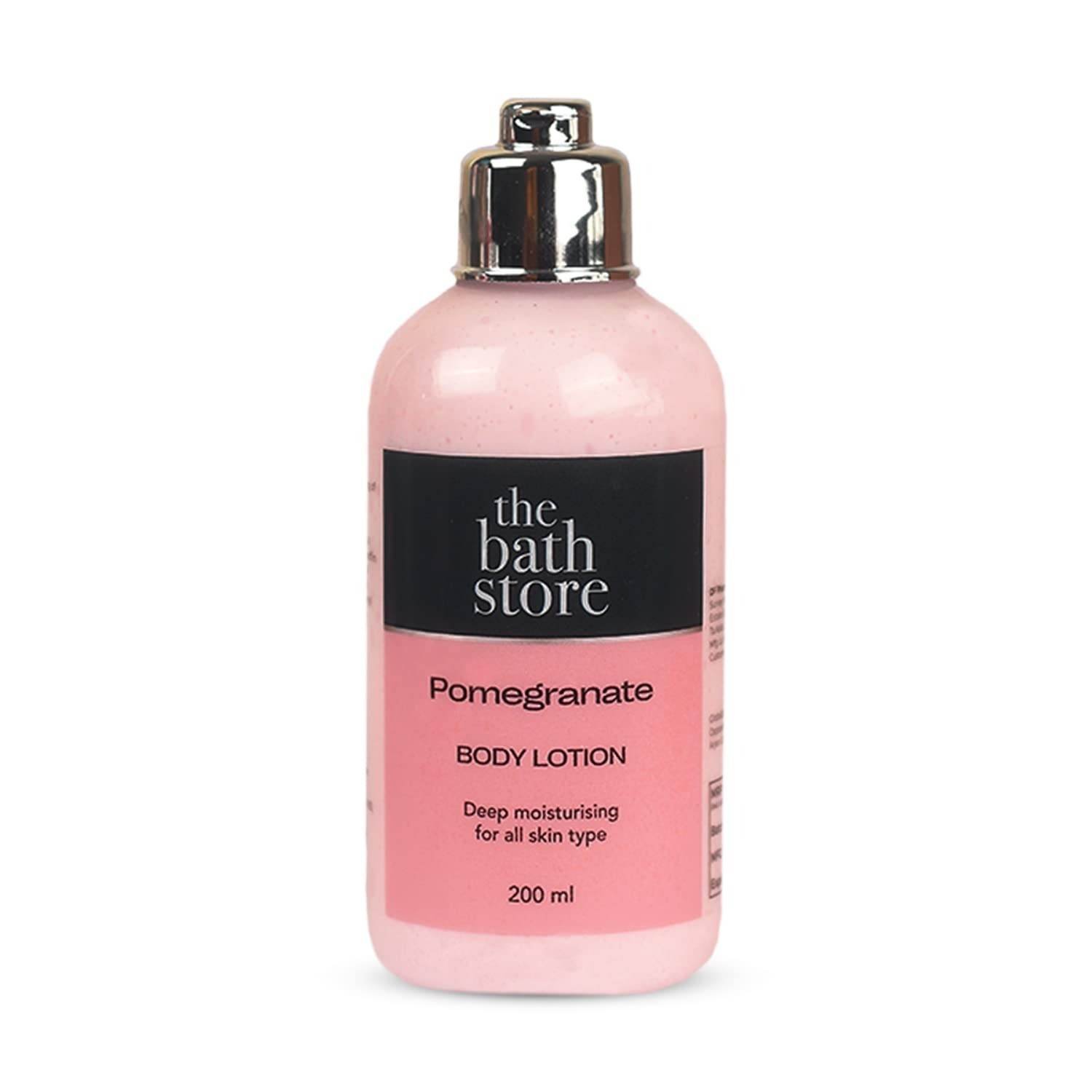 uk51FlfoY8swL-1-1.jpg The Bath Store Pomegranate Body Lotion for Women & Men | Body Moisturizer for Oily & Dry Skin - Deep Moisture, Non Sticky | Unisex-Adults, 200ml - Fast UK Delivery - Image 1
