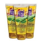 BOROPLUS Aloe Vera Gel with Haldi, Chandan & Kesar Rich in Vitamin E and Antiseptic Herbs Anti-ageing Free from Parabens, Silicones and Synthetic Dyes 450ml (Pack of 3, 150ml + 150ml + 150ml) - Fast UK Delivery - Image 2