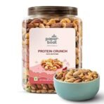 Paper Boat Protein Crunch, Premium Dry Fruit Mix, Healthy Trail Mix with Dry Fruits (1Kg) & Paper Boat Smoked and Roasted Mixed Nuts with Himalayan Pink Salt, Pouch (200g) - Fast UK Delivery - Image 3