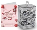 Swad Happy Anniversary Uncle & Aunty Gift with Card (Swad Digestive Candy 125 Gift Box & 1 Greeting card) - Fast UK Delivery - Image 2
