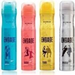 Engage Body Spray Combo Spell, Blush, Tease, Drizzle For Women 150 Ml Each - Fast UK Delivery