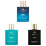 Bella Vita Luxury Work & Play Combo For Men, 3 Premium Long Lasting Fragrance Spray Scent With Skai EDC, Fresh EDT & CEO MAN EDP, 100ml Each - Fast UK Delivery