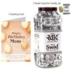 Swad Happy Birthday Mom Mother Gift with Card (Swad Digestive Candy 200 Jar & 1 Greeting card) - Fast UK Delivery - Image 3