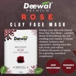 Deewal Premium Rose Clay Face Mask | 100% Vegan & Natural | Gentle Detoxifying & Brightening Face Pack | Hydrating & Soothing Rose and Kaolin Clay Mask | Natural Skincare for Glowing Skin | For All Skin Types - Fast UK Delivery - Image 3