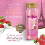 Camay Paris Creme &Strawberry Shower Gel, Pink, 500 ml - Fast UK Delivery - Image 5