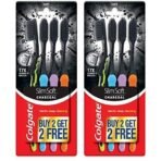 Colgate SlimSoft Charcoal Soft Black Bristles manual Toothbrush for adults, 8 Pcs (Buy4 Get 4), Soft Bristles for Gentle Deep Cleaning - Fast UK Delivery - Image 2
