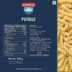 Agnesi Fusilli Pasta, 500g l Imported from Italy l Low Calories l Zero Cholesterol l Zero Salt l No Added Sugar l Durum Wheat l - Fast UK Delivery - Image 7
