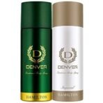 DENVER Hamilton Deo (165ML) + Imperial Deo (165ML) - Combo of 2 | Long lasting Deodorant Body Spray for Men - Fast UK Delivery - Image 2