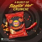 Lay's Sizzlin Hot Potato Chips 40G/48G/50 Gram, Crispy Wavy Chips And Snacks (Weight May Vary) - Fast UK Delivery - Image 4