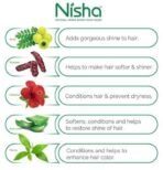 Nisha Natural Henna Based Hair Colour, Brown, Herbal Care with Silky & Shiny Soft Hair Formula pack of 10pc - Fast UK Delivery - Image 5