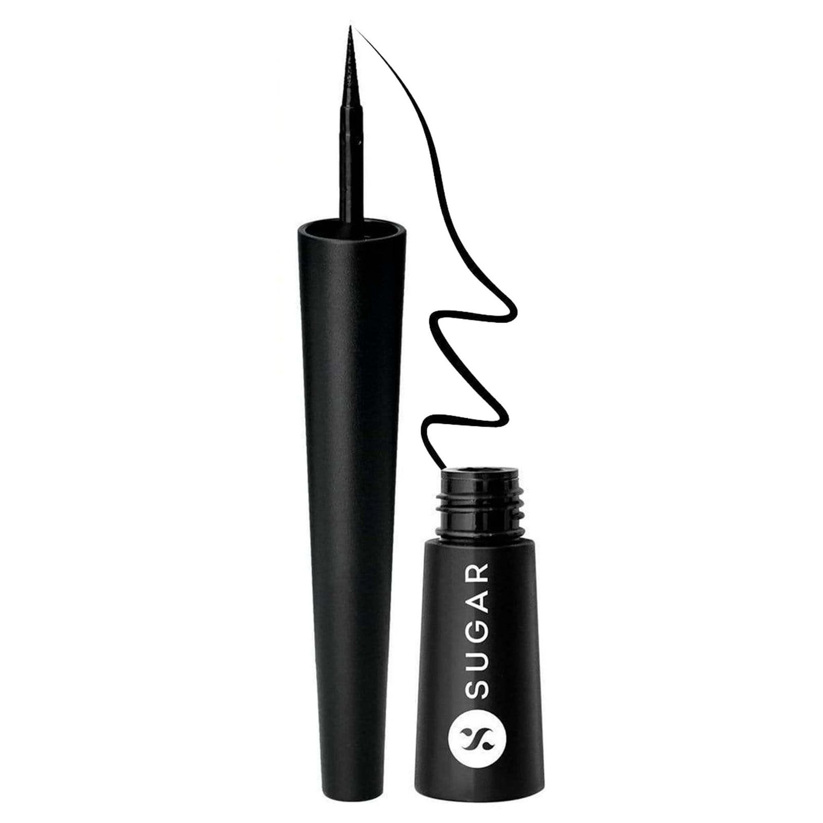 uk51IDZYlhoL.jpg SUGAR Cosmetics Gloss Boss 24Hr Glossy Eyeliner Gel With Brush | Smudeproof & Waterproof - 01 Back In Black (Black Eyeliner) | 3Ml - Fast UK Delivery - Image 1