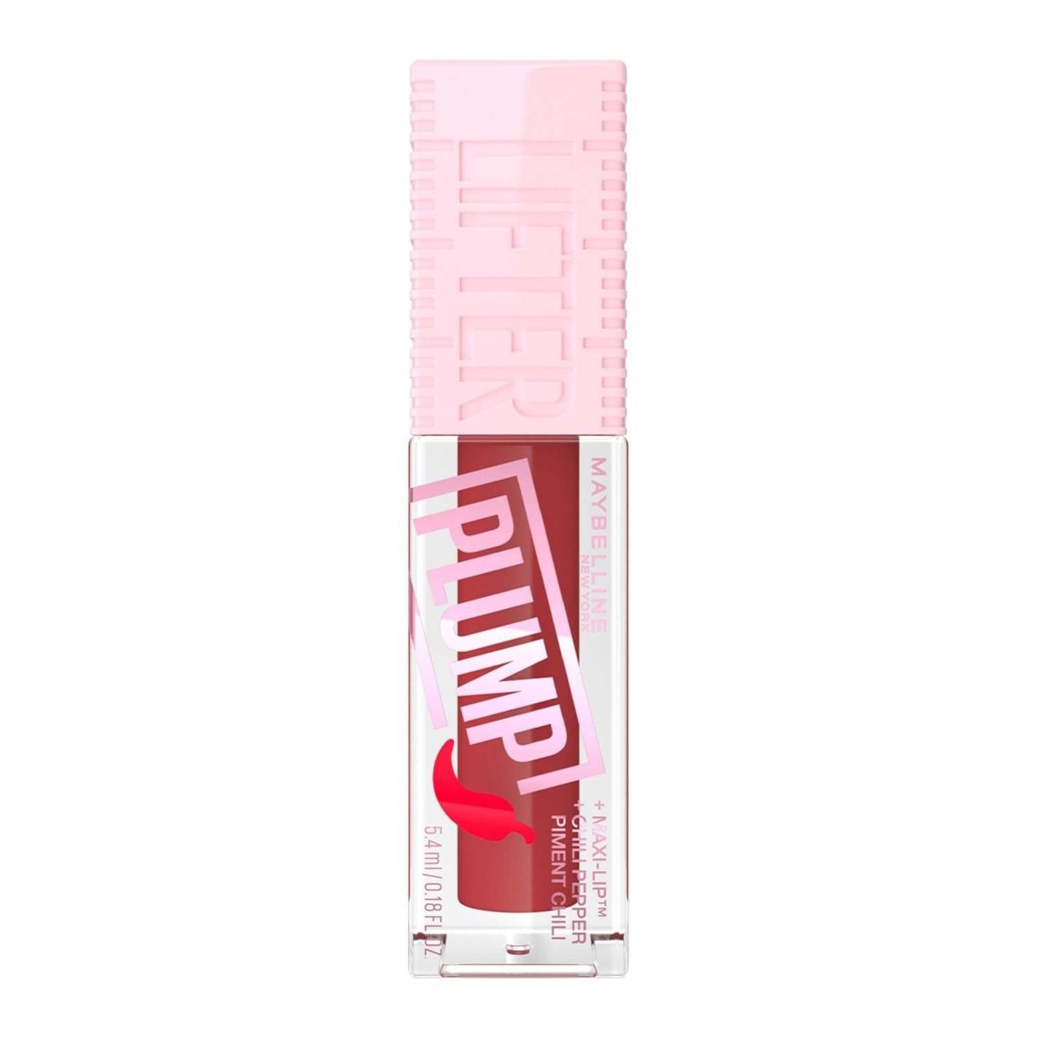 uk51IQhF-qFvL-1-1.jpg Maybelline New York Lifter Plump - Plumping Lip Gloss, Hot Chili, 5ml - Fast UK Delivery - Image 1