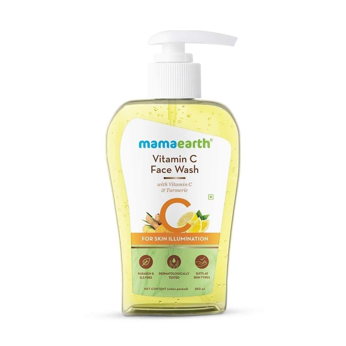 uk51IVaQ1Y2tL-1.jpg Mamaearth Vitamin C Face Wash for Women & Men 250ml- Toxin-Free & Oil-Free Face Wash for Acne-Prone, Dry & Oily Skin - Illuminates Skin - Fast UK Delivery - Image 1