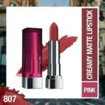 Maybelline New York Matte Lipstick, Intense Colour, 807 Dried Rose, 3.9g & Maybelline New York Matte Lipstick, Intense Colour, Moisturised Lips, Color Sensational Creamy Matte, 507 Almond Pink, 3.9g - Fast UK Delivery - Image 4