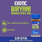 CRISTA Exotic Biryani Masala Spice Mix | Rich in flavour | No Onion | No Garlic | Vegan | Pure | Zero added Colours, Fillers, Additives & Preservatives | 45 gms - Image 4
