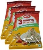 MTR 3 Minute Breakfast Upma - Vegetable, 60g (Pack of 3) Promo Pack - Fast UK Delivery