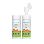 Mamaearth Vitamin C Foaming Face Wash with brush, Combo Pack with Refill for Skin Illumination - 150 ml + 150 ml - Fast UK Delivery