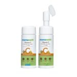 Mamaearth Vitamin C Foaming Face Wash with brush, Combo Pack with Refill for Skin Illumination - 150 ml + 150 ml - Fast UK Delivery