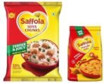 Saffola Soya Chunks with Supersoft Technology, 53% Protien, Tender & Juicy, 1kg & Saffola Masala Oats | Tasty Evening Snack| Healthy Snack| Peppy Tomato| 500g - Fast UK Delivery - Image 2