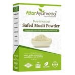 Attar Ayurveda Safed Musli Powder (100 grams) for Stamina and Energy | 100% Pure, Preservative free | No Artificial flavour or color added - Fast UK Delivery - Image 2