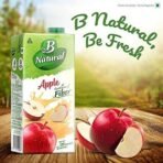 B Natural Apple Juice, Goodness of fiber, Vitamin C & E, Made with 100% Fruit Pulp and 0% Concentrate,1 litre - Fast UK Delivery - Image 4