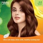 Nisha Cream Permanent Hair Color No Ammonia Cream Formula Permanent Fashion Highlights(60Gm+60Ml Each Pack) Natural Brown (Pack Of 2) - Fast UK Delivery - Image 5
