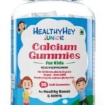 HealthyHey Nutrition Junior Calcium Gummies-For Kids-For Healthy Bones&Joints-Strawberry Flavour-30 Soft Gummies - Fast UK Delivery