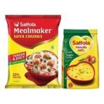 Saffola Masala Oats, Tasty Evening Snack, Veggie Twist, 500G & Saffola Mealmaker Soya Chunks With Supersoft Technology, Tender & Juicy, 1 Kg (Pouch) - Fast UK Delivery - Image 2