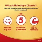 Saffola Soya Chunks with Supersoft Technology, 53% Protien, Tender & Juicy, 1kg & Saffola Masala Oats | Tasty Evening Snack| Healthy Snack| Peppy Tomato| 500g - Fast UK Delivery - Image 5