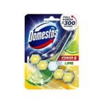 Domestos Toilet Rim Block with Power of 5, Lime, Limescale Removal with Long Lasting Fragrance, Provides Hygiene & Shine, 55 gm - Fast UK Delivery - Image 2