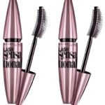 Maybelline New York Mascara, No-clumping, Fanning Brush, Waterproof, Lash Sensational, Black, 9ml (Pack of 2) - Fast UK Delivery