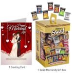 Swad Gift for marriage Happy Married Life with with Card (Swad Mixed Candy 125 Gift Box & 1 Greeting card) - Fast UK Delivery - Image 3