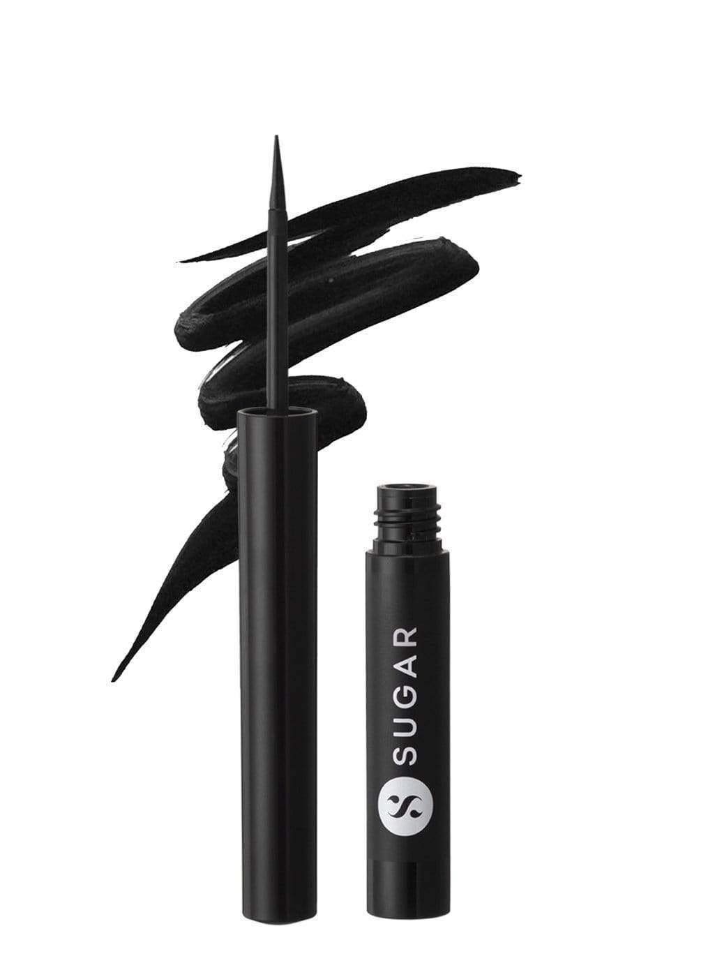 uk51M97ib3bPL-1.jpg SUGAR Cosmetics - Eye Warned You So! - Double Matte Eyeliner Gel - 01 Black Swan (Black Eye Liner) - Sweat Proof, 100% Waterproof Eye Liner With Matte Finish, Multicolor - Fast UK Delivery - Image 1