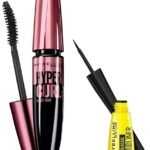 Maybelline New York Hypercurl Mascara Waterproof, Black, 9.2ml And Maybelline New York Colossal Bold Eyeliner, Black, 3g - Fast UK Delivery