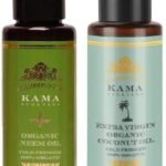 Kama Ayurveda Organic Neem Oil & Kama Ayurveda Extra Virgin Organic Coconut Oil - 50ml Combo - Fast UK Delivery