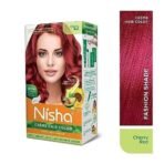 Nisha Cream Hair Color Cherry Red, Permanent Hair Colour for Women Men, No Ammonia, Ultra Soft Deep Shine, 100% Grey Coverage, Cherry Red Hair Colour 120gm Pack of 3 - Fast UK Delivery - Image 3
