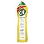 Cif Abrasive Surface Cleaner Cream, Lemon| Kitchen & Bathroom, Removes Grease, Dirt & Tough Stains with Natural Cleaning Particles, 500 ml - Fast UK Delivery