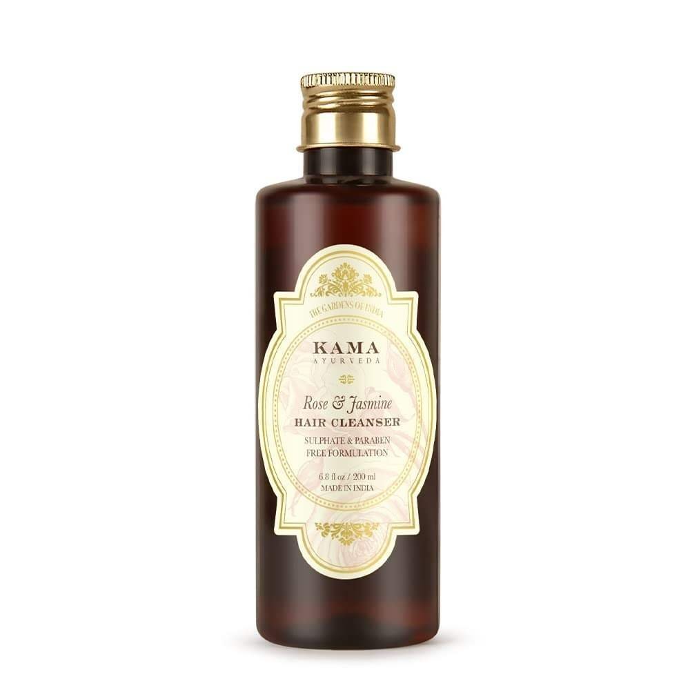 uk51NTxOm1ZSL-1-1.jpg Kama Ayurveda Rose & Jasmine Hair Cleanser with Hibiscus, 200ml - Fast UK Delivery - Image 1