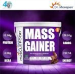 Dr. Morepen Muscle Food Mass Gainer Double Chocolate 5kg | High Protein Muscle Building & Weight Gainer Formula | 12.08g Protein, 126.91g Carbs, 2.59g BCAA for Muscle Support & Muscle Mass Gain - Fast UK Delivery - Image 3