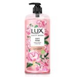 Lux Body Wash Soft Skin French Rose & Almond Oil Super Saver XL Pump Bottle with Long Lasting Fragrance, Glycerine, Paraben Free, Extra Foam, 750 ml - Fast UK Delivery
