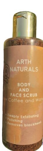ARTH NATURALS| RAW COFFEE & WALNUT | BODY AND FACE SCRUB | DEEP EXFOLIATING | POLISHING | REMOVES BLACKHEAD| NET WGHT-75 GMS| NATURAL INGREDIENTS. - Fast UK Delivery