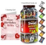 Swad Happy Birthday Wife Gift with Card (Swad Mixed Flavours Candy 200 Jar & 1 Greeting card) 2 units - Fast UK Delivery - Image 3