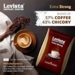 Levista Extra Strong Instant Coffee (Pouch) (1 Kg) | Strong Blend of 57% Coffee & 43% Chicory| Caffeine Coffee with Rich Bold Flavour for an Energising Experience - Fast UK Delivery - Image 5